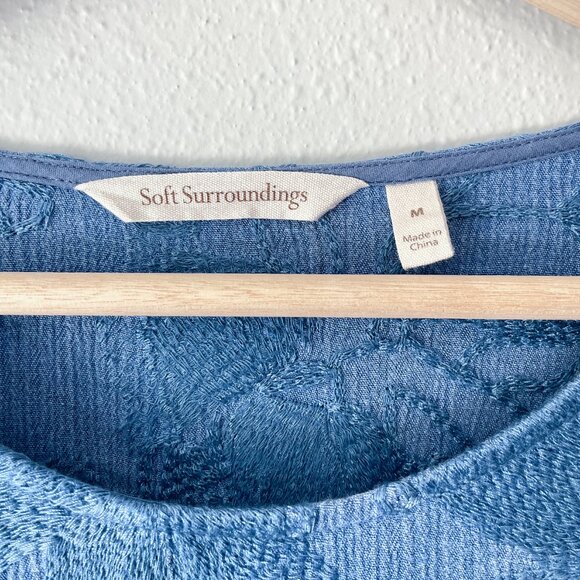 Soft Surroundings Cecile Embroidered Floral Tunic Size M - Picture 3 of 14